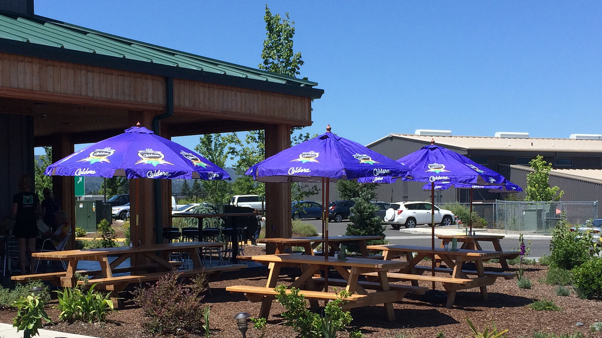 Caldera outdoor seating at Caldera Brewery & Restaurant in Ashland, Oregon