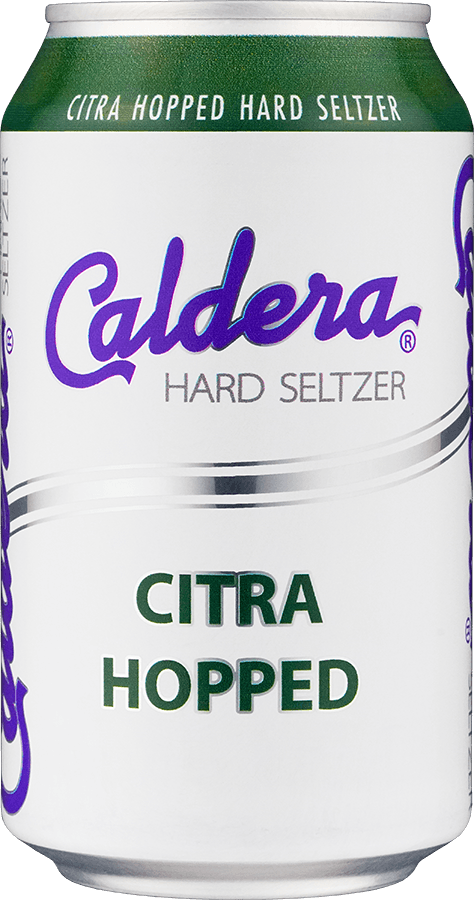 Citra Hopped hard seltzer can from Caldera Brewing